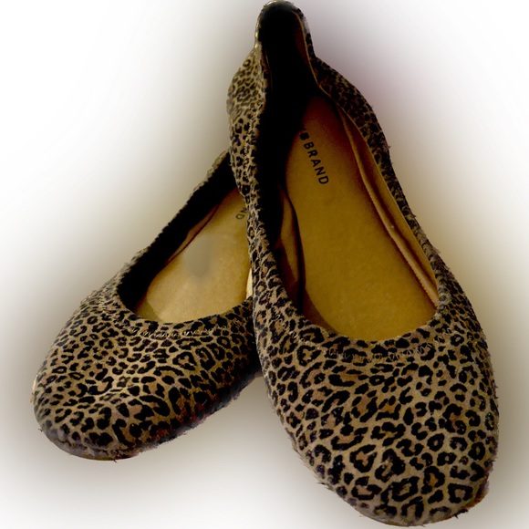 Lucky Brand Suede Cheetah Print Flats - Picture 1 of 1